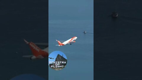 Gibraltar Airport Departure view from Above the Plane #shorts