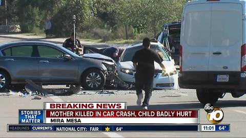 Mother, child injured in Mira Mesa crash