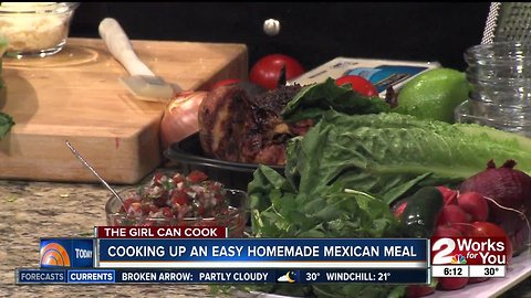 Cooking up easy homemade Mexican meal