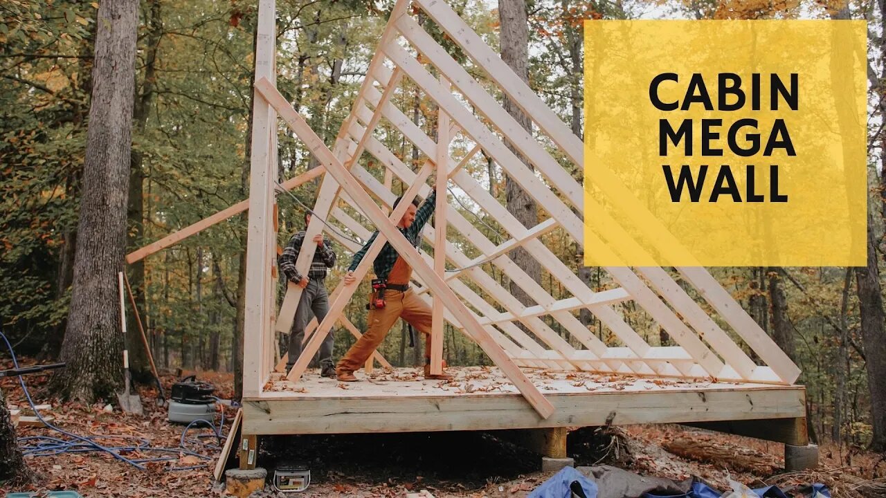 The BIG WALL BABY! - Cabin Build Ep.6