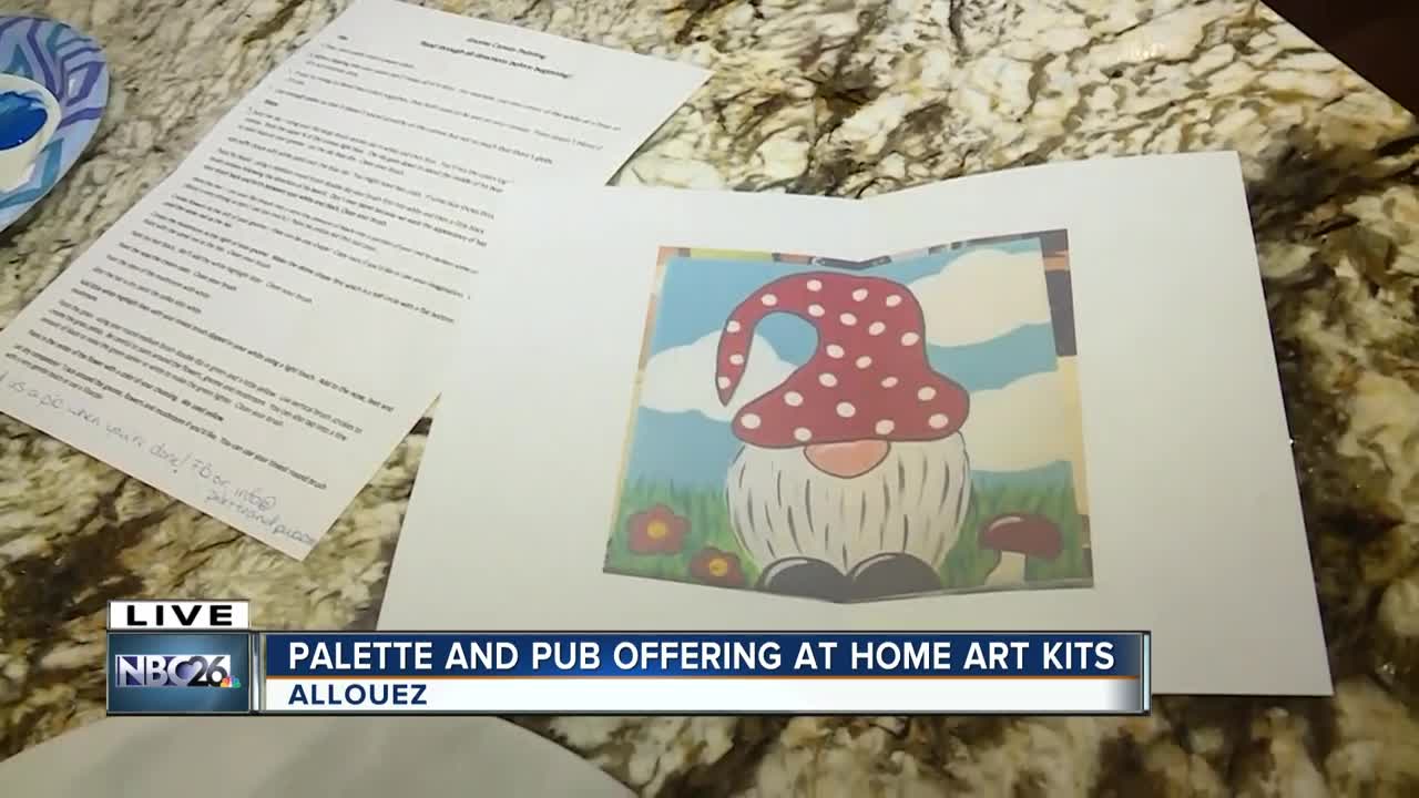 Palette and Pub offering at home art kits