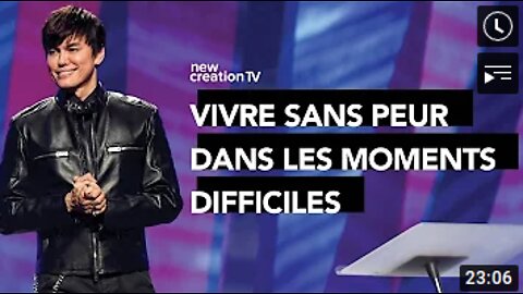 Vivre sans peur dans les moments difficiles Joseph Prince