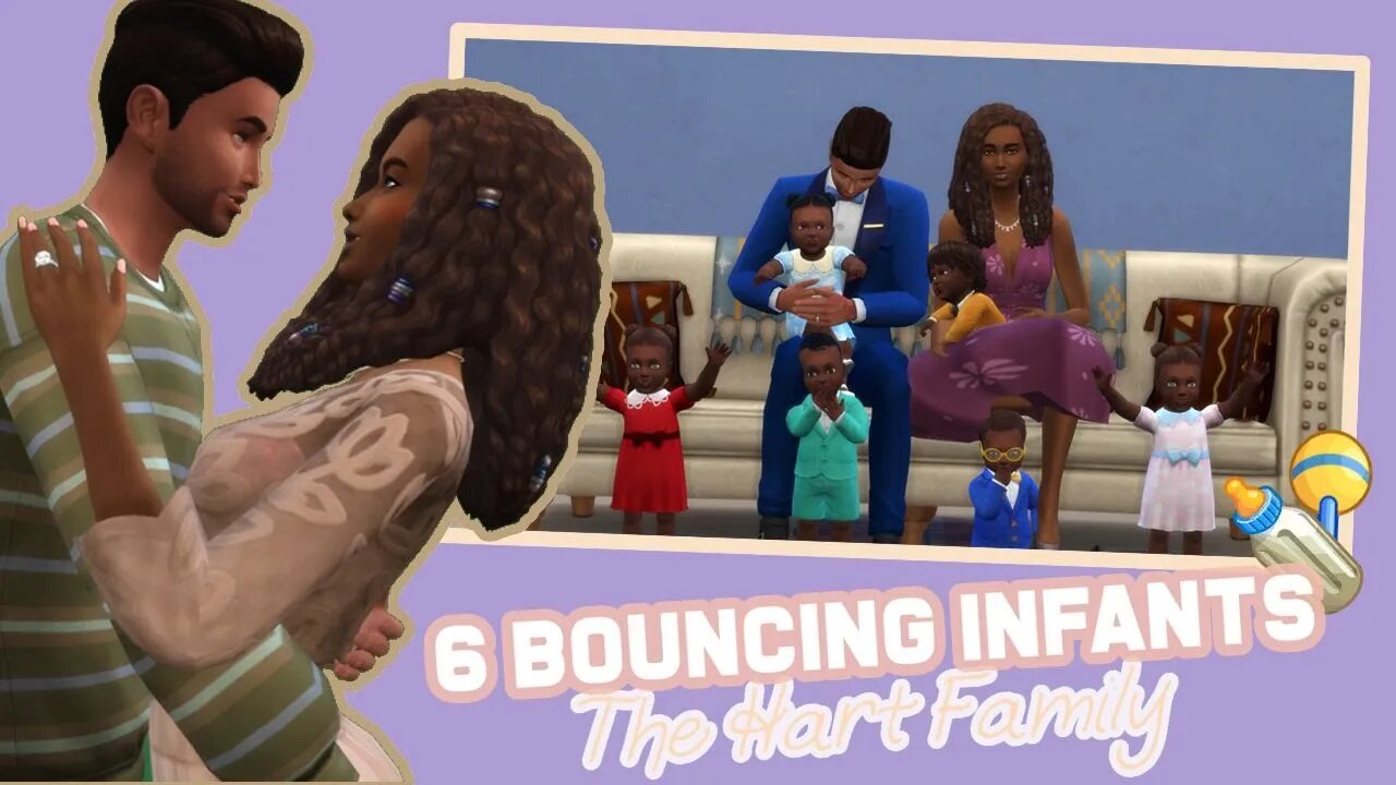 "Six Bouncing Infants" 👶🧸🍼 || The Sims 4 Create-a-sim