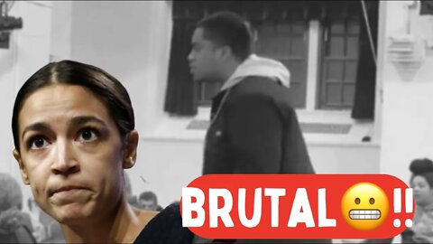 AOC Didn't Expect This Confrontation To Happens at Her Town Hall 😬😬.. AMAZING!!