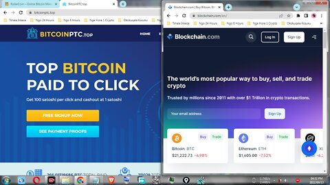 Make Free Money Viewing Paid To Click Adverts At BitcoinPTC And Instant Withdraw At Blockchain