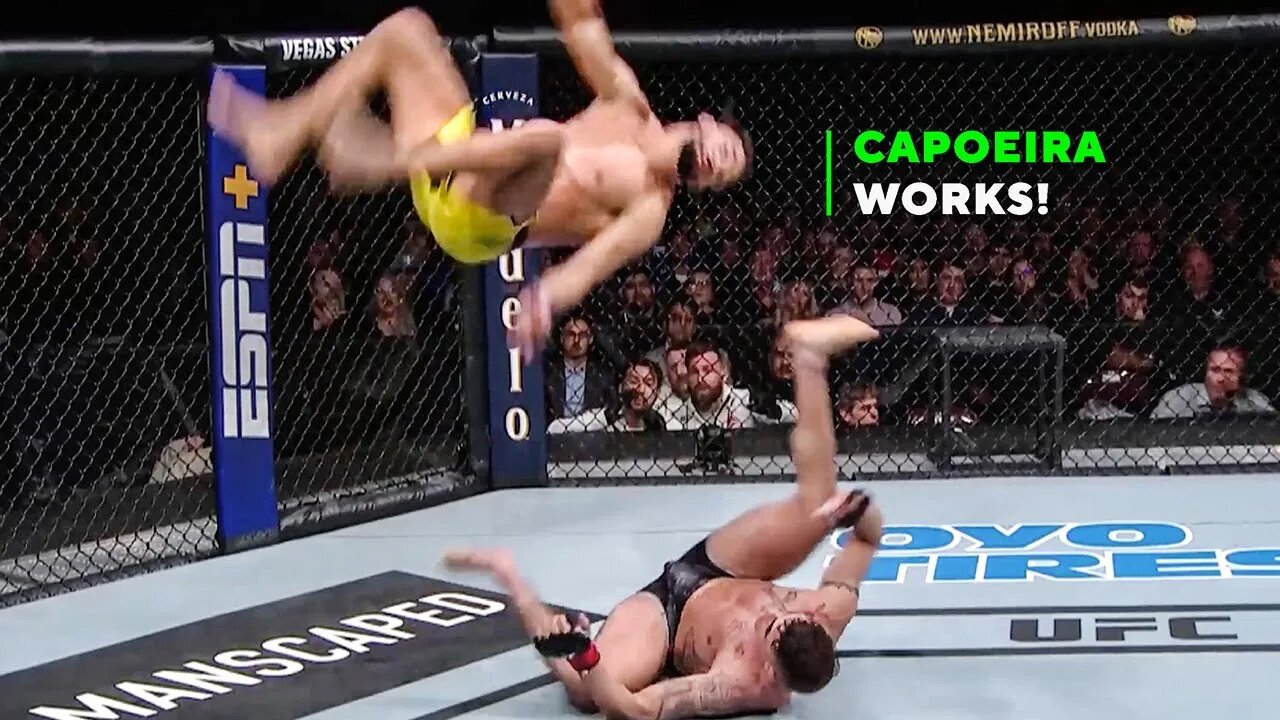 Crazy Capoeira Master Setting the UFC on Fire - Michel Pereira (part-1)