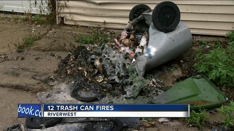 A dozen trash cans set on fire in Riverwest Neighborhood