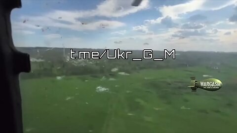 Flight on board Russian army aviation helicopter over the conflict zone