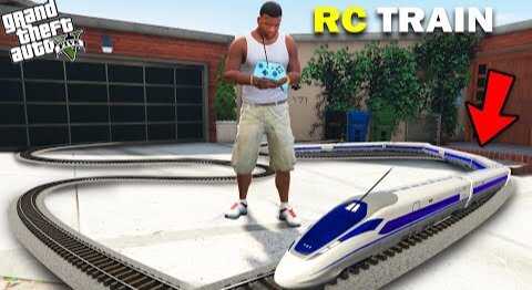 GTA 5 - Franklin Trying To Make RC Mini Bullet Train In GTA 5