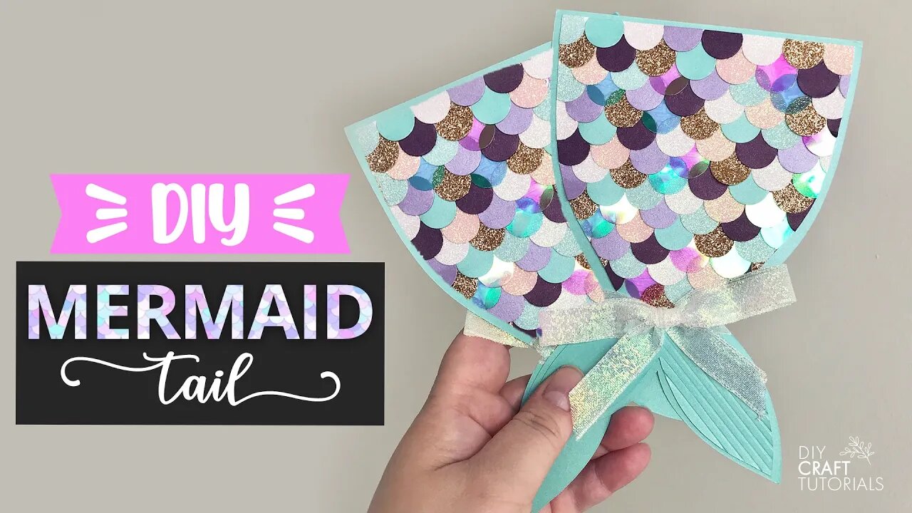 HOW TO MAKE A MERMAID TAIL CARD USING CRICUT OR SILHOUETTE