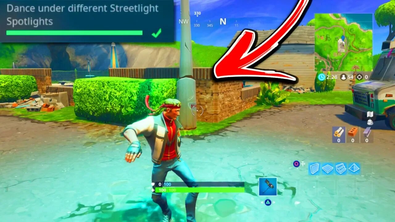 All 7 "DIFFERENT STREETLIGHT SPOTLIGHTS" - Fortnite "Dance under different Streetlight Spotlights"