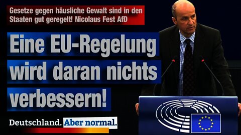 Gesetze gegen häusliche Gewalt sind in den Staaten gut geregelt! Nicolaus Fest, AfD