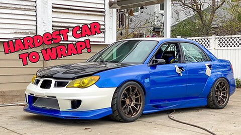 Widebody Hawkeye WRX STI Hardest Car To Wrap? Another Wrapper Gave Up...Paradox To The Rescue!
