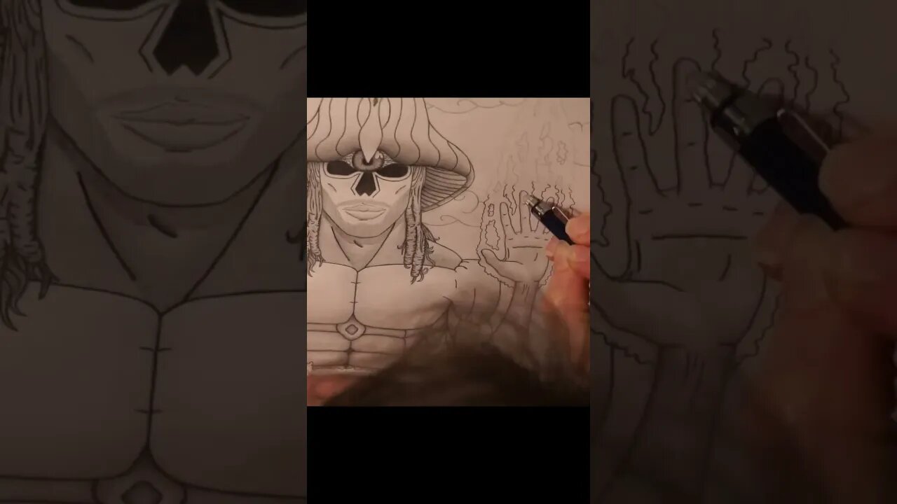 Mushroom Man Pt 5 #shorts #art #artwork #draw #drawing #timelapse #pencildrawing #graphite #trippy