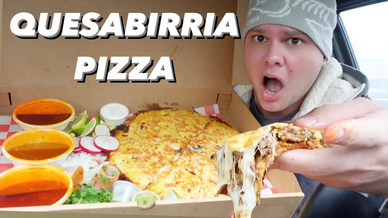 I TRIED A $30 QUESABIRRIA PIZZA?! (Messy mukbang asmr)