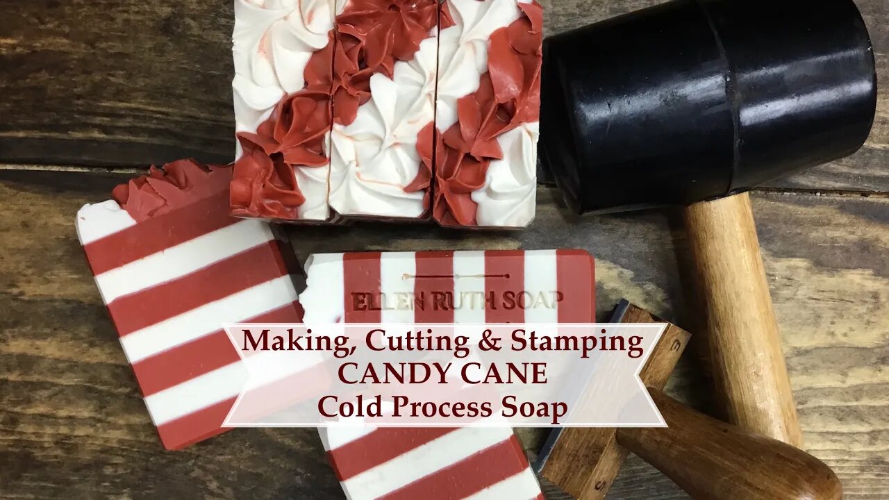 Making CANDY CANE - Aloe Vera CP Soap Layered w/ Piping Frosting | Ellen Ruth Soap