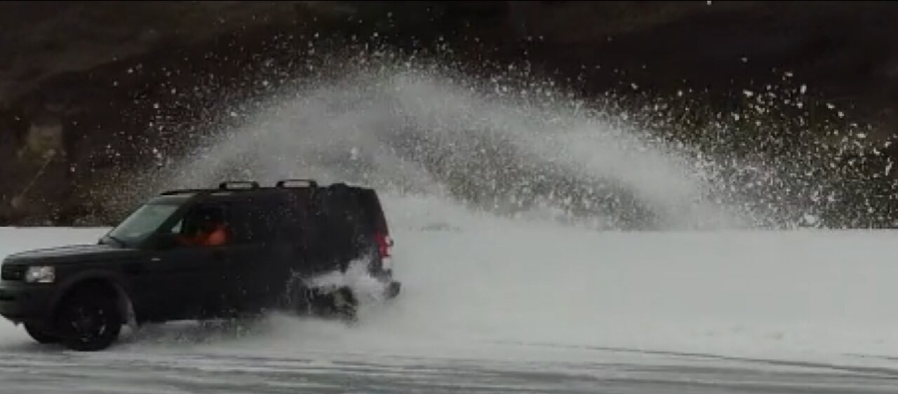 Ghost Lake Ice Track Drifting February 19