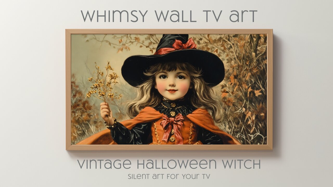 A Vintage Halloween Witch: Silent Art For Your TV, Frame TV and CanvasTV Art