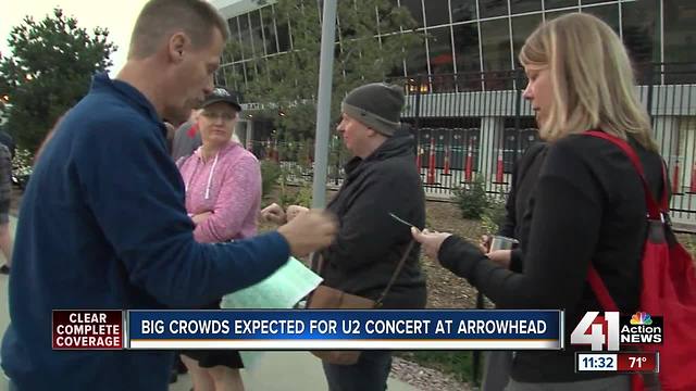 Large crowd expected for U2 concert at Arrowhead