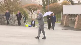 Karine Jean-Pierre With Commentary During Biden Ireland Trip: "Walking...Walking Under The Umbrella"