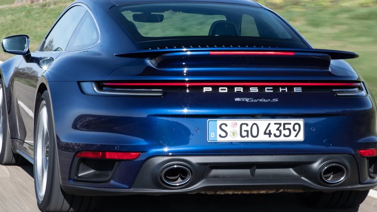 Gentian Blue Porsche 911 Turbo S 992 generation