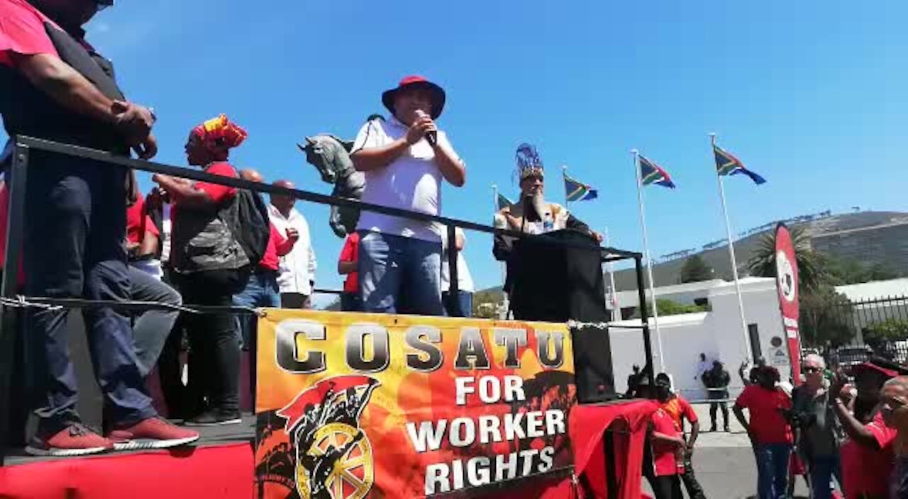 SOUTH AFRICA - Cape Town - Cosatu March (Video) (JHM)