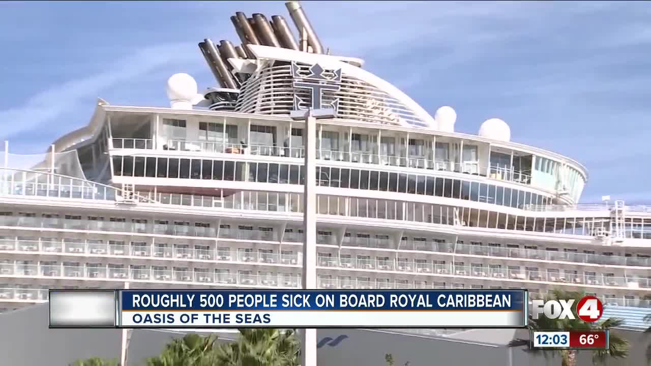 Roughly 500 people sick on board royal caribbean