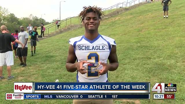 F.L. Schlagle running back Ivan Webb is the HyVee 41 Five-Star Athlete of the Week