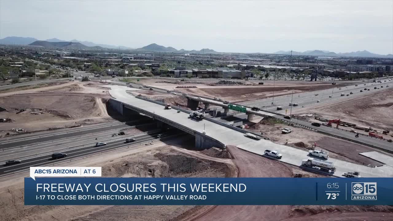 Weekend road closures could be impacted by Saturday rain