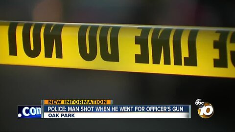 Police: Man shot when went for officer's gun