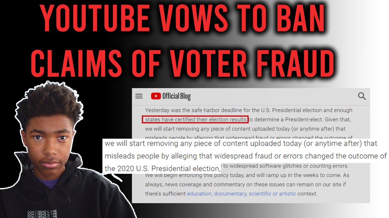 YouTube vows to BAN claims of VOTER FRAUD