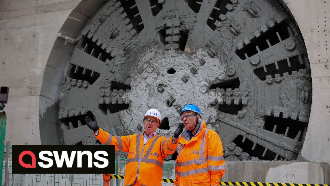 Tunnelling machine is digging underneath ancient woodland as the HS2 rail project goes ahead