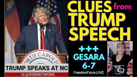 CLUES FROM TRUMP NC GOP SPEECH +++ GESARA D-DAY 6-6-21