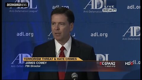 Former FBI Director James Comey gushing about the ADL