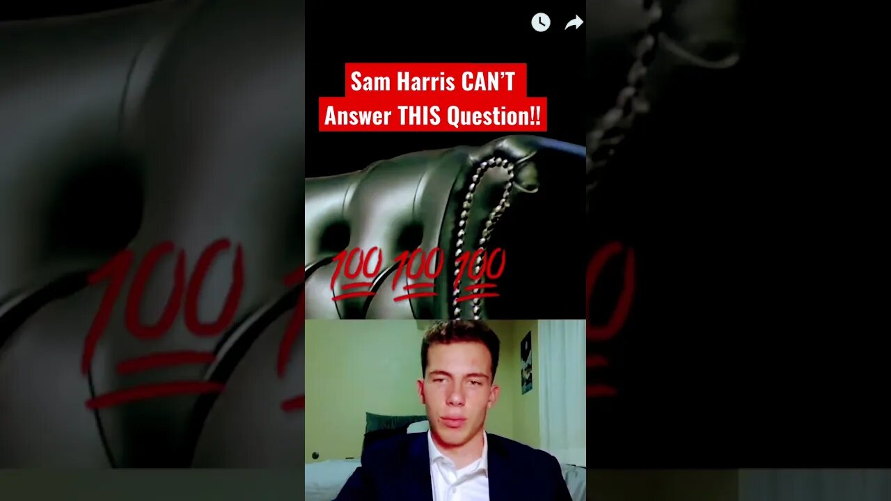 Sam Harris CAN’T answer THIS Question #religion #morality #god #jordanpeterson #samharris #atheism