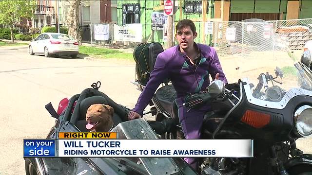 Man rides motorcycle for the first time to raise awareness about lung diseases