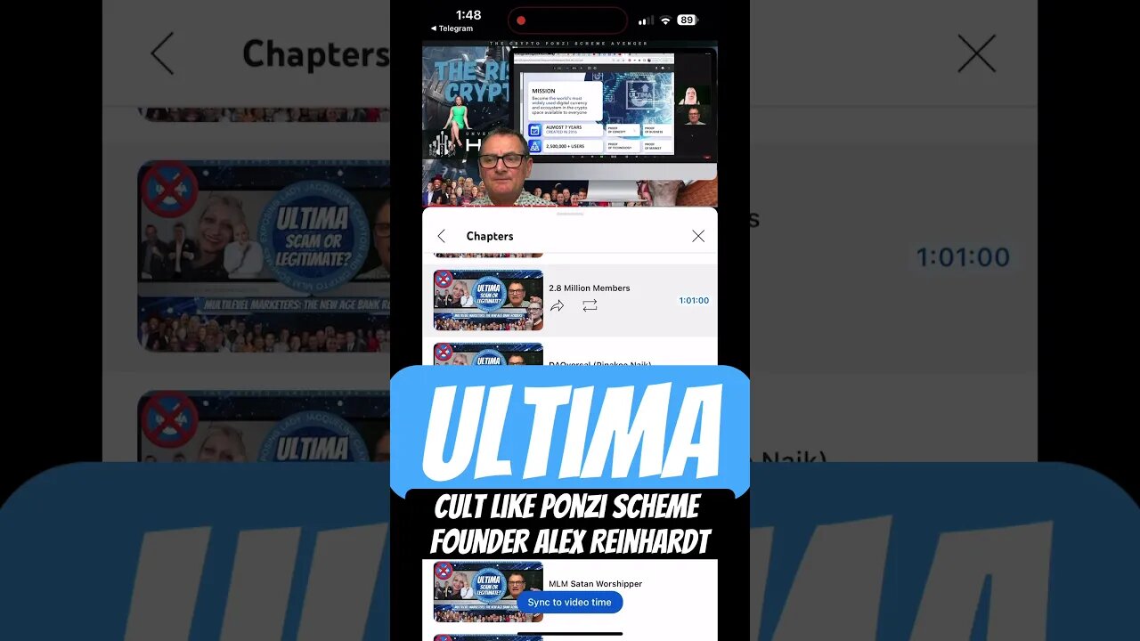 Cult like Ponzi Scheme founder Alex Reinhardt #Ultima #PonziScheme #MLM