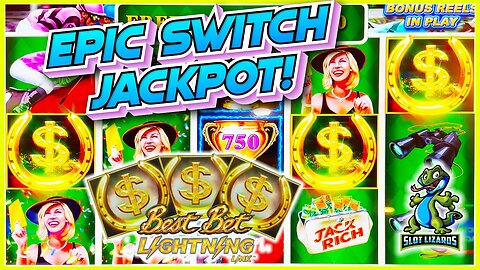 UNBELIEVABLE LUCKY JACKPOT!!! Lightning Link Best Wager EPIC SWITCH