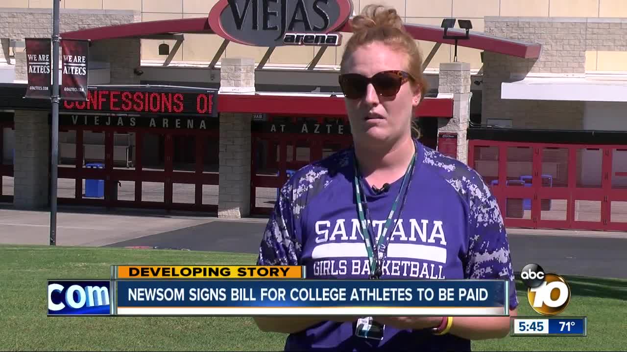 Governor signs bill allowing college athletes to get paid