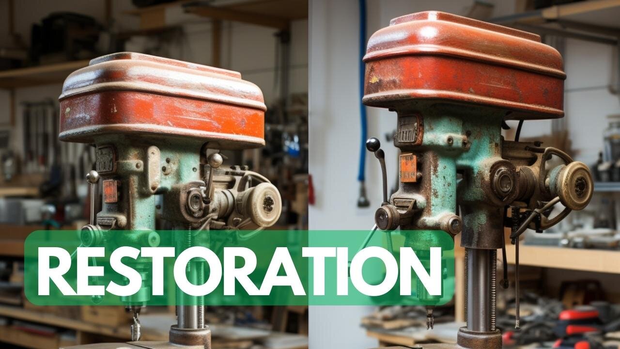 After 70 years: Forgotten German drill press is restored and used again!