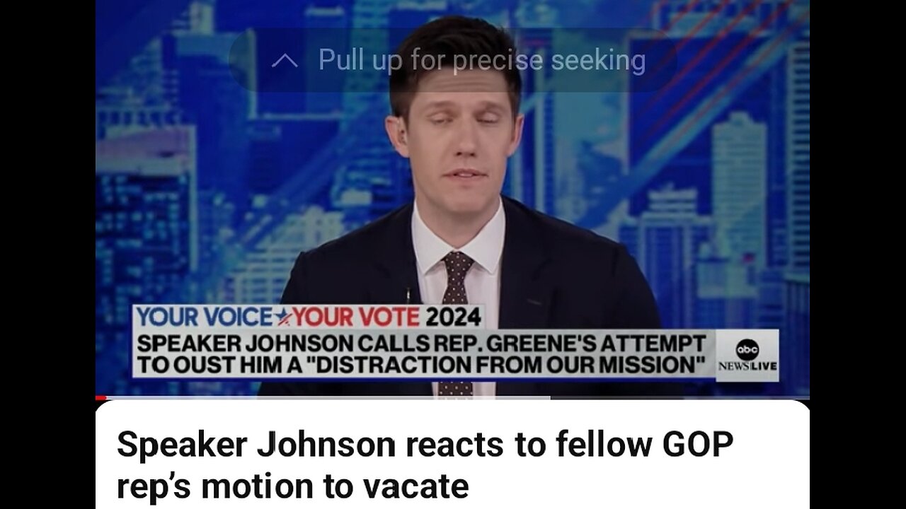 Speaker Johnson reacts to fellow GOP rep,s motion to vacate.