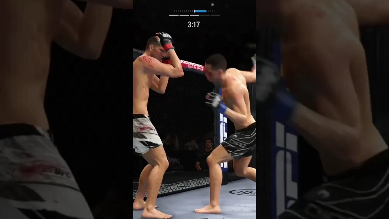 Nate Diaz knocks out Nate Diaz with Stockton Slap #UFC4 #UFC279