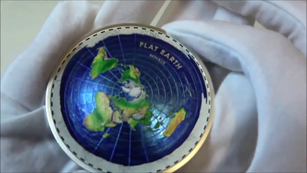 Flat Earth 2019 solid silver model with dome by Powercoin ✅