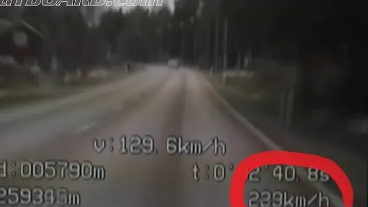 Car chase 233 km/h / 145 mph BMW 3-series E46 in Sweden. Do not drive under the influence!