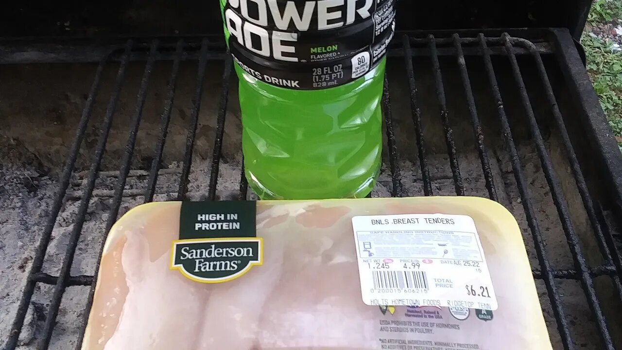 Chicken Tenderloin (not breast strips) in Melon Power Ade