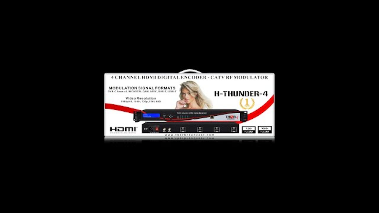 How To Make a Cable TV System with Coaxial Cable - Thor Broadcast 4 Channel Modulator - HDMI to Coax