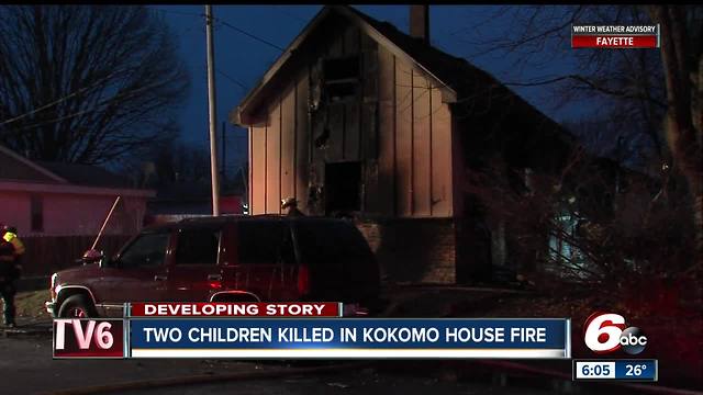 2 kids killed in Christmas Eve house fire in Kokomo, 2 adults and 3 other kids injured