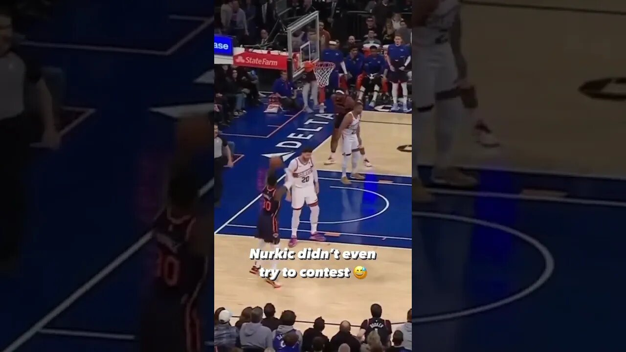 Nurkic Dared Randle to Shoot #nba #viral #nbahighlights #basketball #sports #basketballhighlights