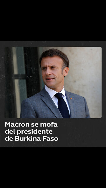 "Se fue a arreglar el aire acondicionado": Macron se mofa del presidente de Burkina Faso