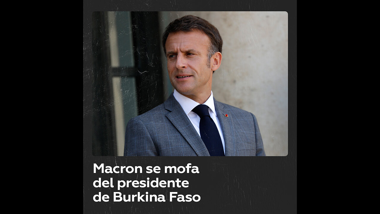 "Se fue a arreglar el aire acondicionado": Macron se mofa del presidente de Burkina Faso